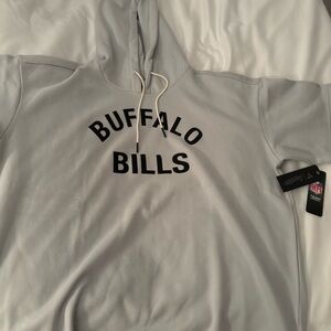 Men’s NFL Buffalo Bills short sleeve light grey pullover hoodie